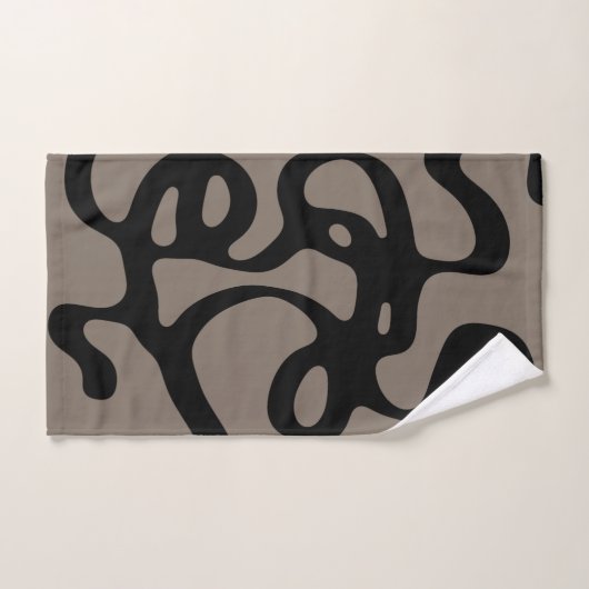 Signalen op afstand: Abstract zwart & grijs Bad Handdoek (Handdoek)