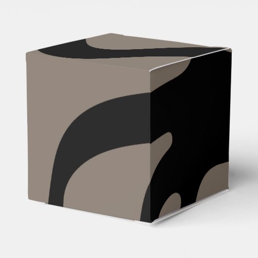 Signalen op afstand: Abstract zwart & grijs Bedankdoosjes (Achterkant)