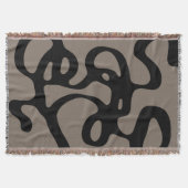 Signalen op afstand: Abstract zwart & grijs Deken (Voorkant)