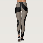 Signalen op afstand: Abstract zwart & grijs Leggings (Achterkant)