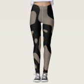 Signalen op afstand: Abstract zwart & grijs Leggings (Voorkant)