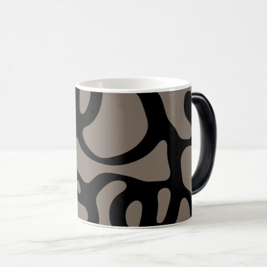 Signalen op afstand: Abstract zwart & grijs Magische Mok (Voorkant rechts)