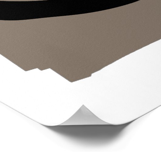 Signalen op afstand: Abstract zwart & grijs Poster (Hoek)