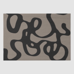 Signalen op afstand: Abstract zwart & grijs Tissuepapier