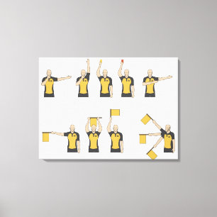 signalen van de football-referentie canvas afdruk