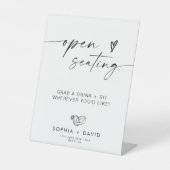 Signalisation Mariage moderne | Panneau de siège o (Recto)