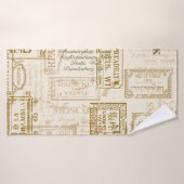 signalisation vintage motif transparent dans le co (Serviette de bain)