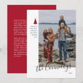 Signature Arbre photo unique Carte Holiday (Devant / Derrière)