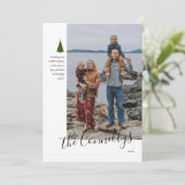 Signature Arbre photo unique Carte Holiday (Debout devant)