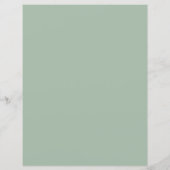 Signature Boire Sage Vert & Blanc Mariage Menu (Dos)