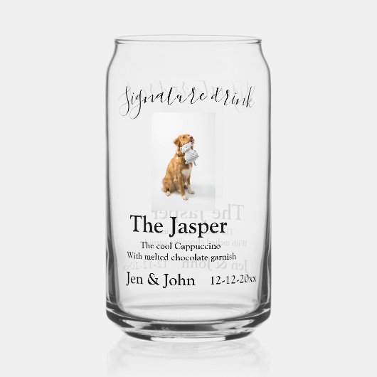 Signature boisson ajouter l'animal photo nom date (Recto)