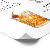 Signature Boissons Mariage Cocktail Menu Poster (Coin)