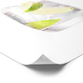 Signature Boissons Mariage Cocktail Menu Poster (Coin)