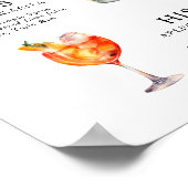 Signature Boissons Mariage Cocktail Menu Poster (Coin)