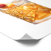 Signature Boissons Mariage Cocktail Menu Poster (Coin)