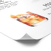 Signature Boissons Mariage Cocktail Menu Poster (Coin)