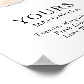 Signature Boissons Mariage Cocktail Menu Poster (Coin)