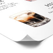 Signature Boissons Mariage Cocktail Menu Poster (Coin)