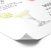 Signature Boissons Mariage Cocktail Menu Poster (Coin)