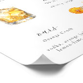 Signature Boissons Mariage Cocktails Poster (Coin)