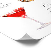 Signature Boissons Mariage Cocktails Poster (Coin)