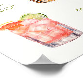 Signature Boissons Mariage Cocktails Poster (Coin)