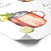 Signature Boissons Mariage Cocktails Poster (Coin)