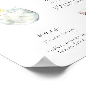 Signature Boissons Mariage Cocktails Poster (Coin)