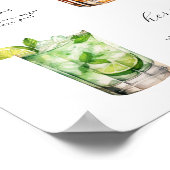 Signature Boissons Mariage Cocktails Poster (Coin)