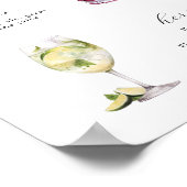 Signature Boissons Mariage Cocktails Poster (Coin)