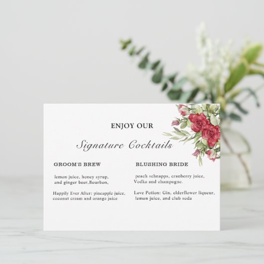 Signature Boissons Signer Modèle (Debout devant)