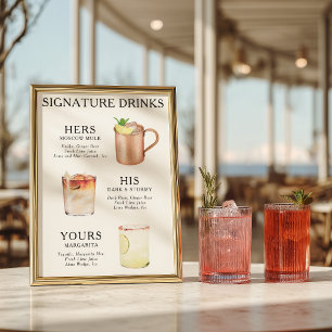 Signature Bruiloftscocktail Poster