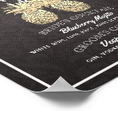 Signature Cocktail Drink Menu Wedding Decor Poster (Hoek)