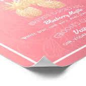 Signature Cocktail Drink Menu Wedding Decor Poster (Hoek)