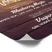 Signature Cocktail Drink Menu Wedding Decor Sign Poster (Hoek)