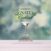 Signature Cocktail Green & Red Classy Acryl Bord (Neutraal)