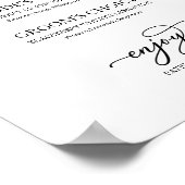 Signature Cocktails Chic Zwart Script Poster (Hoek)