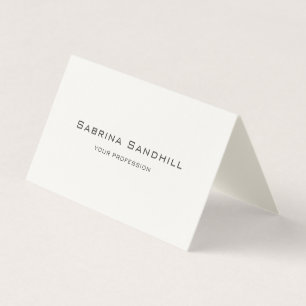 Signature Cream Elegant Plain Simple Minimalist Visitekaartjes