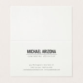 Signature Cream Minimalist Simple Plain Visitekaartjes (Buitenkant ongevouwen)