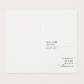 Signature Cream Modern Professional Exclusief Visitekaartjes (Buitenkant ongevouwen)