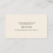Signature Cream Unique Minimalist Visitekaartje (Achterkant)