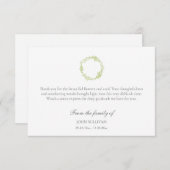 Signature de couronne simple Merci funéraire (Devant / Derrière)