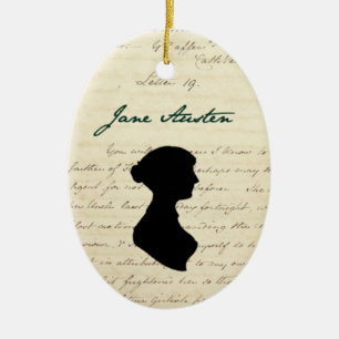 Signature de Jane Austen et ornement de silhouette