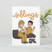 Signature de jour des frères et soeurs - Carte de  (Debout devant)