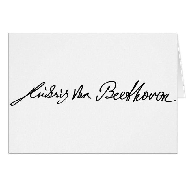 Signature de musicien Ludwig van Beethoven (Devant horizontal)
