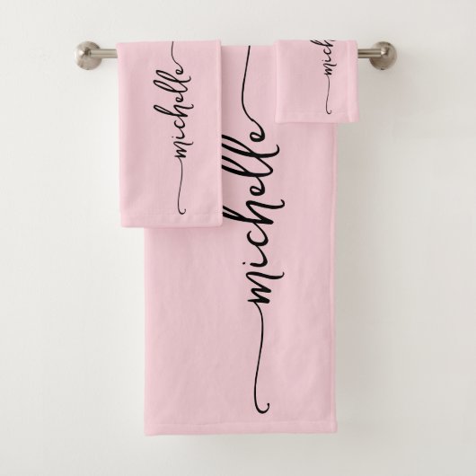 Signature de nom de monogramme de style rose blush (En situation)