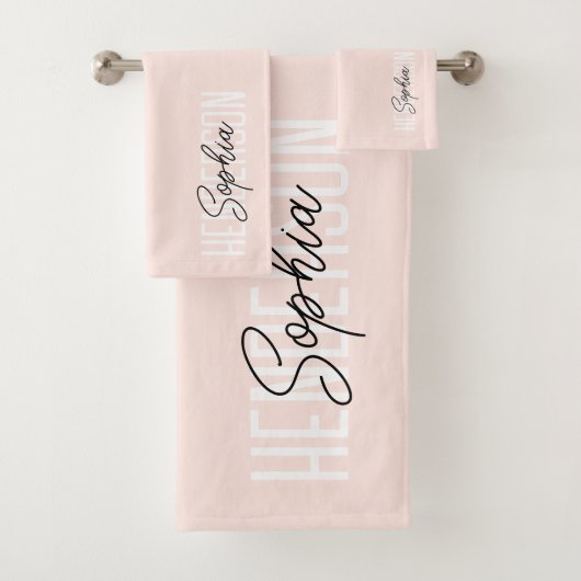 Signature de script monogramme rose (En situation)