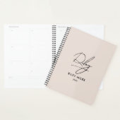 Signature de script Monogramme rose pâle moderne c (Devant avec enveloppe)