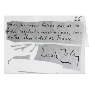 Signature d'Emile Zola