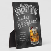 Signature Drink Sign: Iets Old Fashioned Plaq Fotoplaat (Zijkant)